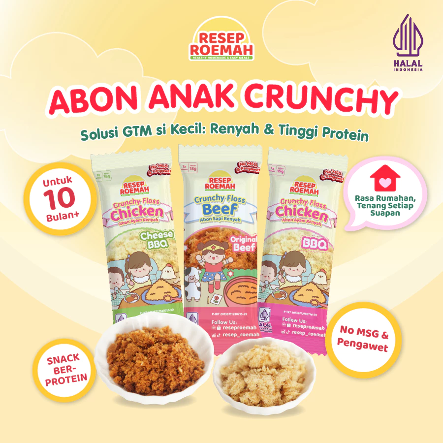 Resep Roemah Abon Anak Crunchy / Abon Ayam Sapi Ikan / BB Booster Beef Chicken Fish Floss / Halal MPASI No MSG