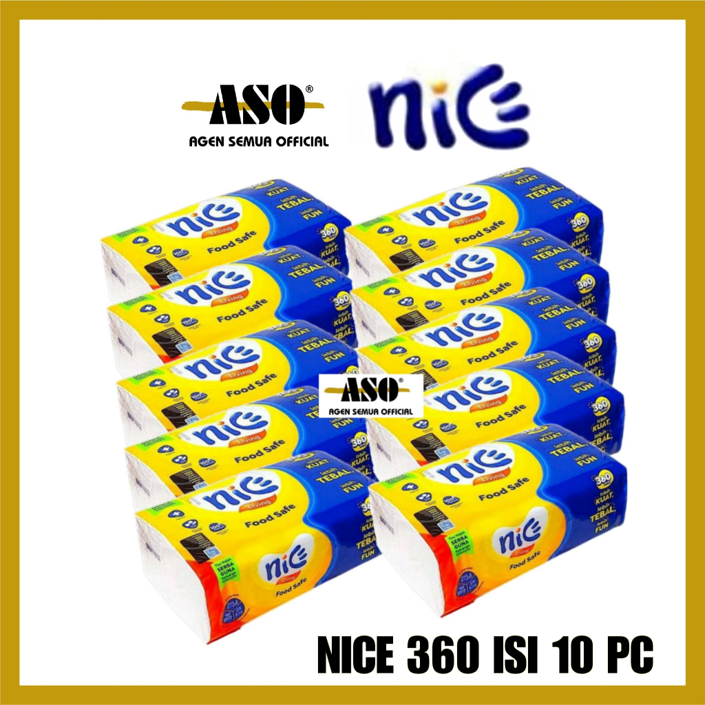 INSTANT SAMEDAY [ PAKET ] Tisu Tissue NICE 360 helai 180 sheet 2ply PROMO !!!