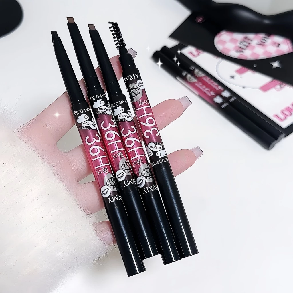 GROSIR 12 Pcs Eyebrow Pencil Double Header 36H 2 in 1 Waterproof Tahan Lama Pensil Alis 284 8127 - Gambar 3