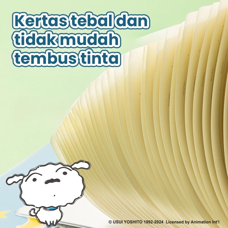 Deli x Cicimaksan ShinChan EVA Notebook / Buku Tulis Bersampul A5 72 Lembar LB203 - Gambar 4