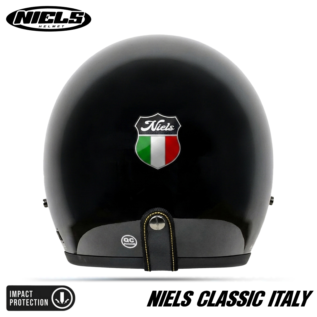 NIELS - Helm Bogo Retro Dewasa Italy Kaca Datar / Kaca Cembung SNI Motorcycle - Gambar 3