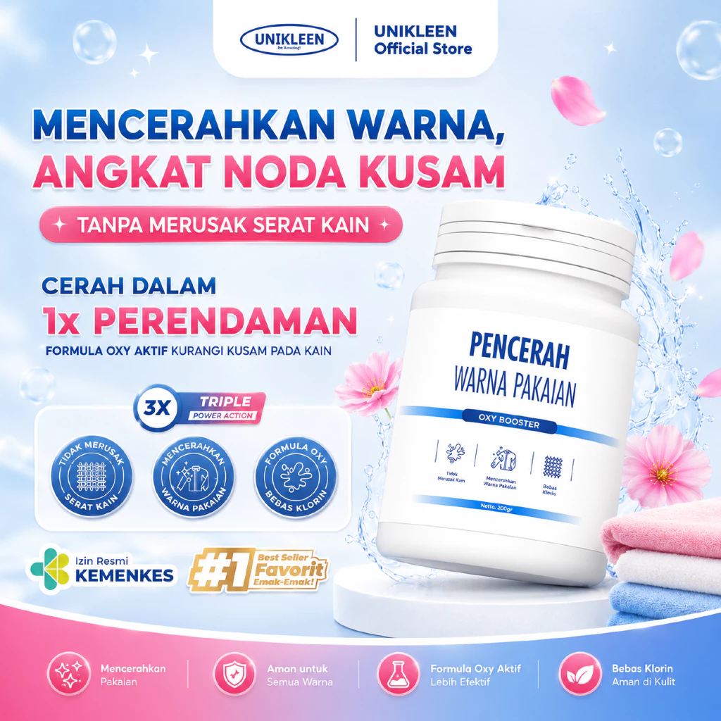 Unikleen OXY booster PENCERAH WARNA PAKAIAN/CELANA