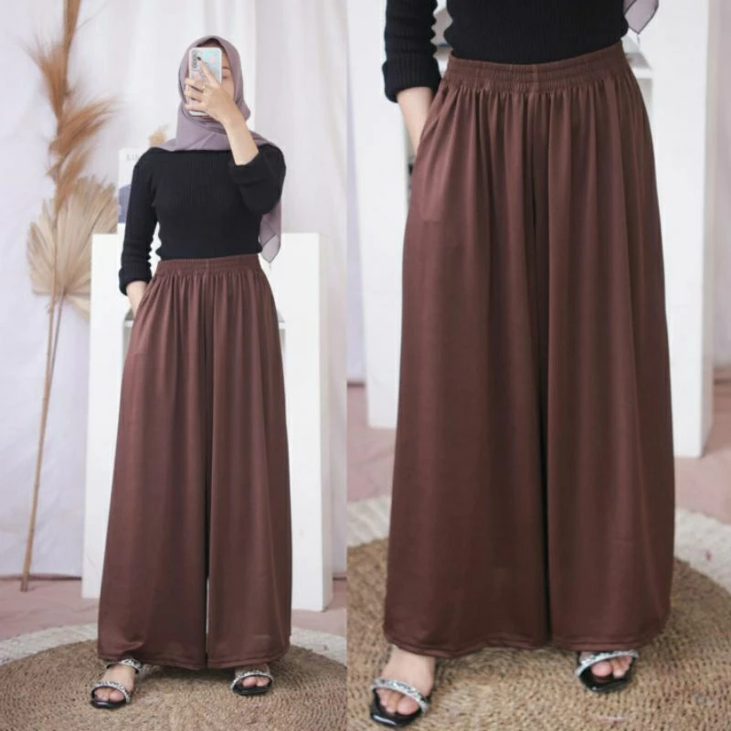 DISA HIJAB - NEW ARRIVAL KULOT JUMBO - Daily Kulot Umbrella Kulot Jersey Jumbo Pinggang Full Karet Bumil Friendly Muat Bb 100kg - Gambar 3