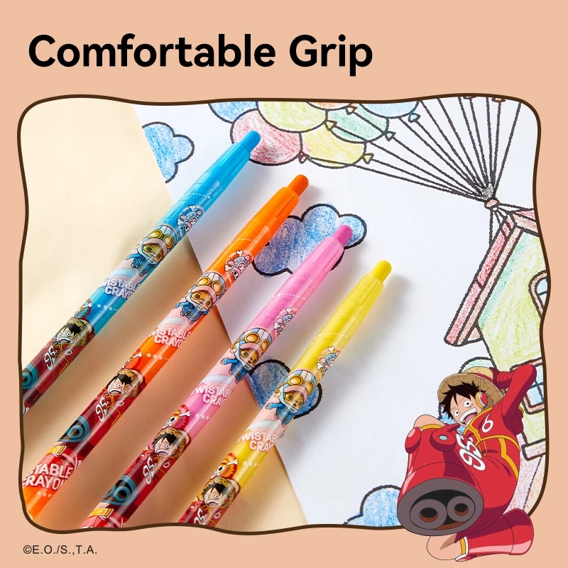 Deli x One Piece Twistable Crayon 12/24 Warna EC217 - Gambar 3