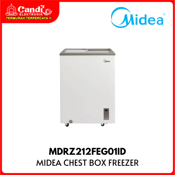 MIDEA Chest Box Freezer 141 Liter Inverter Pintu Kaca Tempered Low-E MDRZ212FEG01ID