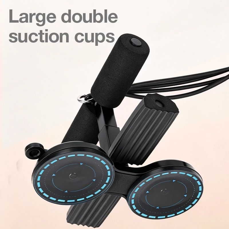 Agnite Sit Up Stand Holder Dual Suction FREE Resistance Band / Alat Penahan Kaki Sit Up Dua Penghisap dengan Tali Tarik Portable ER120 - Gambar 2