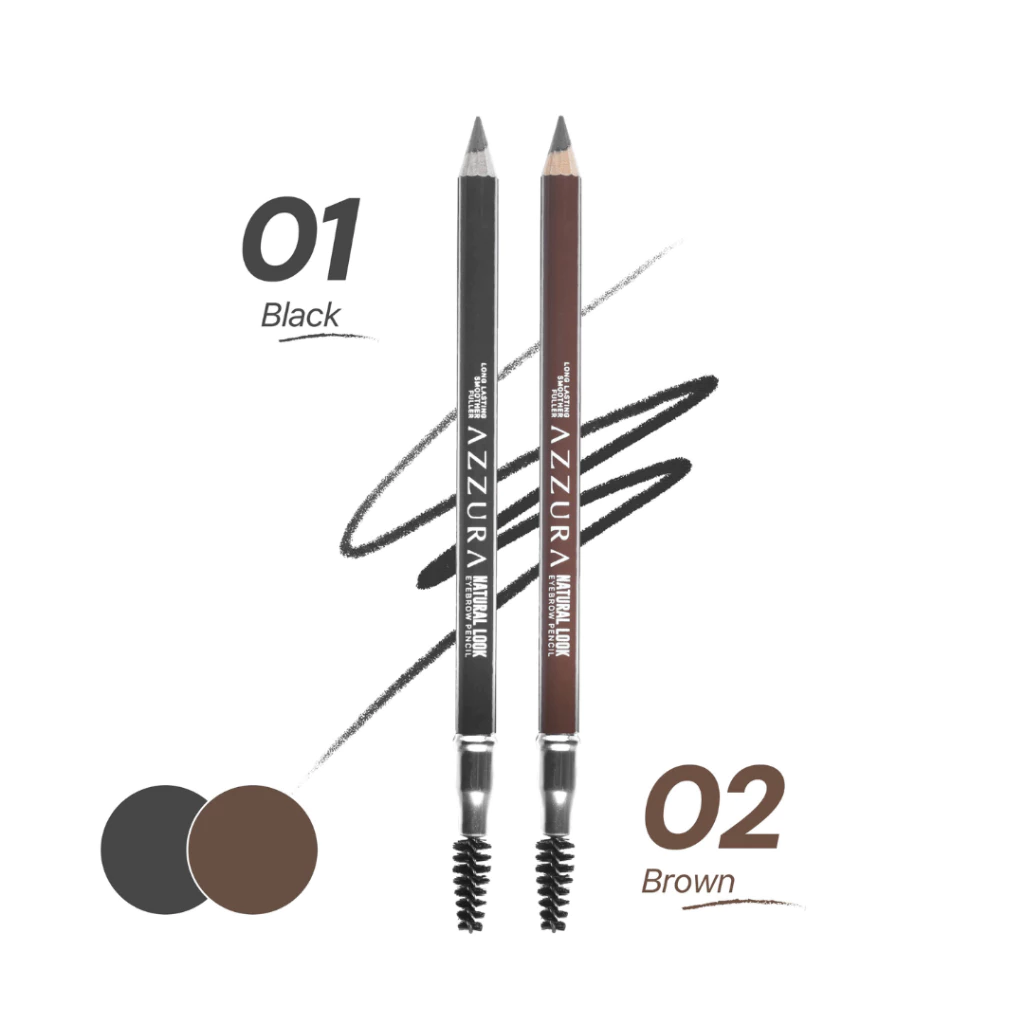 AZZURA Eyebrow Pencil Series - Brown -Black / Distributor Cream Ori - Gambar 4