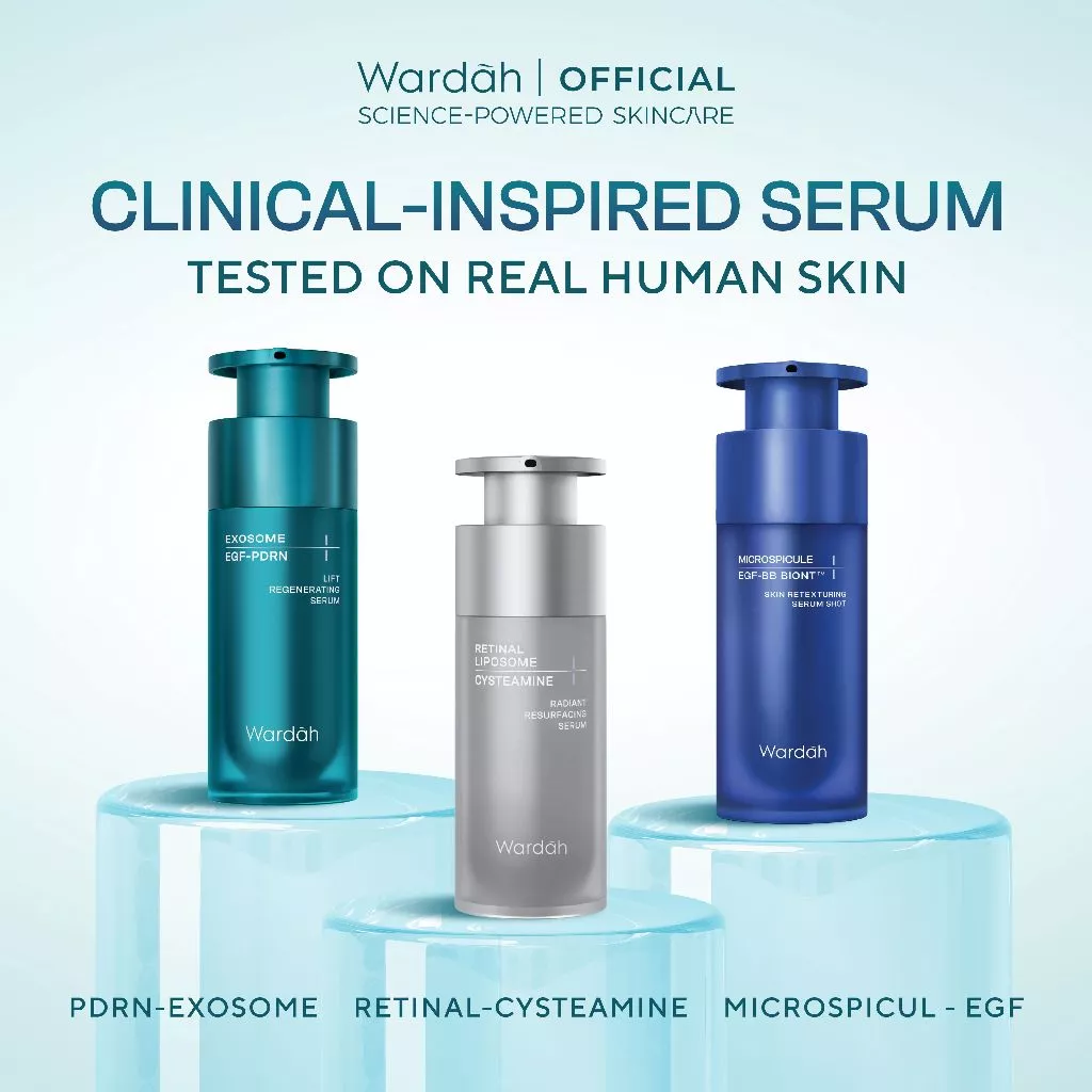 WARDAH Serum Clinical Series - PDRN, Retinal, & Microneedle Serum Mencerahkan Wajah, Brightening, Hydrating, Anti Aging, Glowing, Melembabkan, Smooth, Serum 30ML Skincare Untuk Semua Jenis Kulit, Repair Skin Barrier & Smooth Texture, Day & Night Skincare - Gambar 2