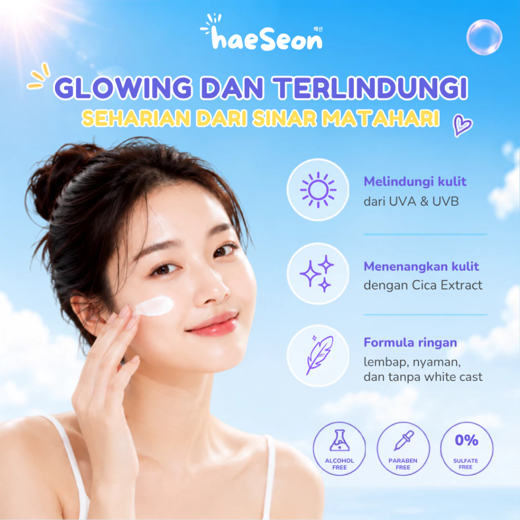 [MAISON MOTIF] Haeseon Airy Pop Daily Sunscreen SPF 50 PA++++ 40ml Calm Lightweight No White Cast - Gambar 4