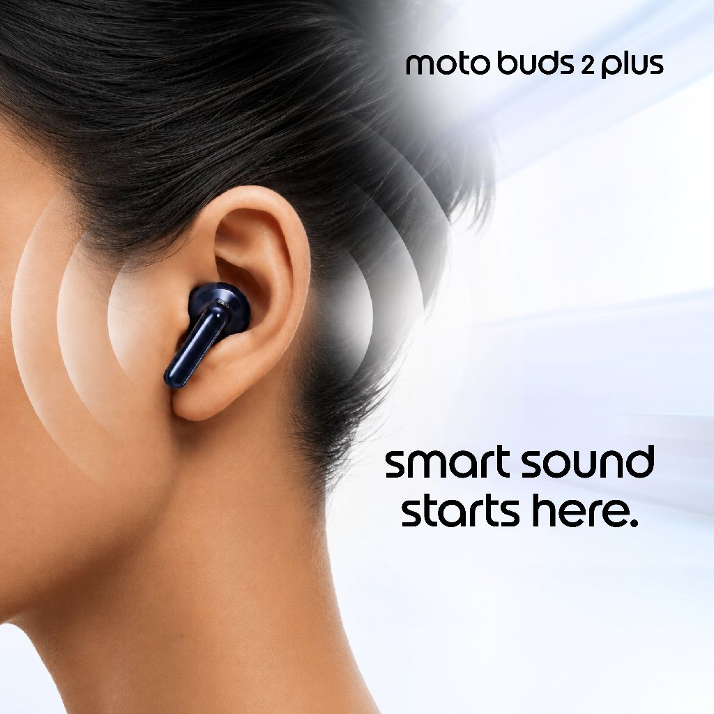 Moto Buds 2 Plus - Sound by BOSE - Dynamic Driver 11mm x2 + Crystal Talk tech AI Noise Reduction - 6 Microphones - Dynamic ANC - IP54 Water Repellent - Hi Res Spatial Audio - LHDC Audio Codec - Gambar 4
