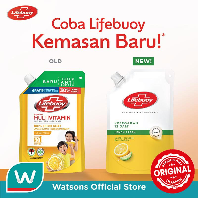 Lifebuoy Sabun Mandi Cair Anti Bacterial Body Wash Lemon Fresh 380g - Gambar 3