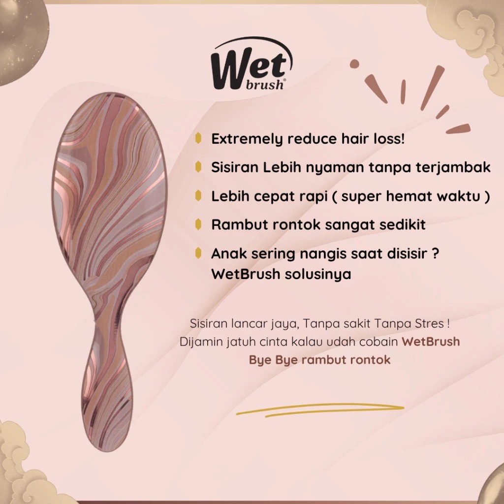 Wet Brush Original Detangler Sisir Anti Kusut Engineered Nature Pink - Gambar 4