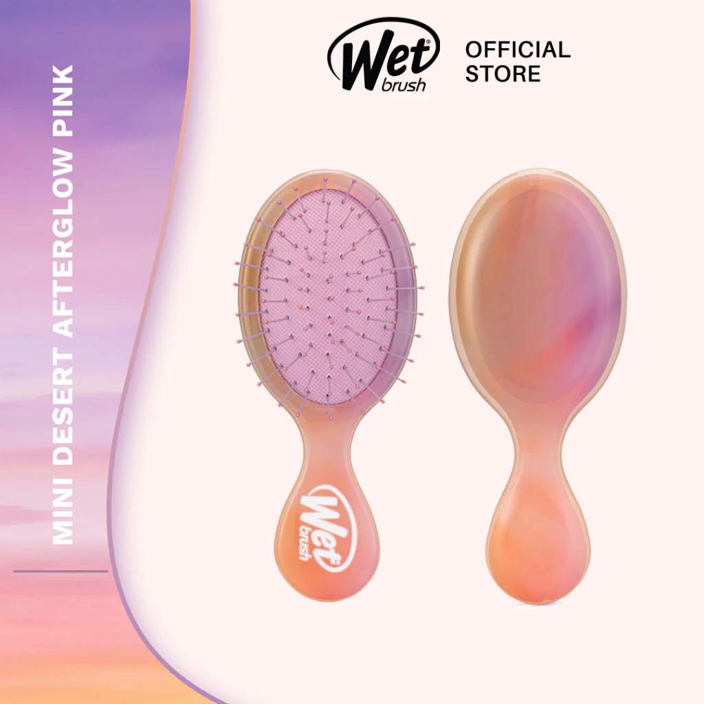 Wet Brush Mini Desert Afterglow Pink Anti-Rontok - Gambar 2