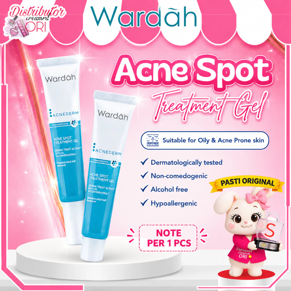 WARDAH Acnederm Acne Spot Treatment Gel 15 ml Totol Jerawat / Distributor Cream Ori