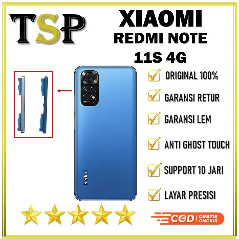 TOMBOL LUAR VOLUME XIAOMI REDMI NOTE 11S 4G ORIGINAL 100%