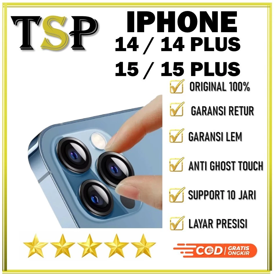 1 SET LENS PROTECTOR PELINDUNG KAMERA FOR 14 / 14 PLUS / 15 / 15 PLUS LENSA KAMERA