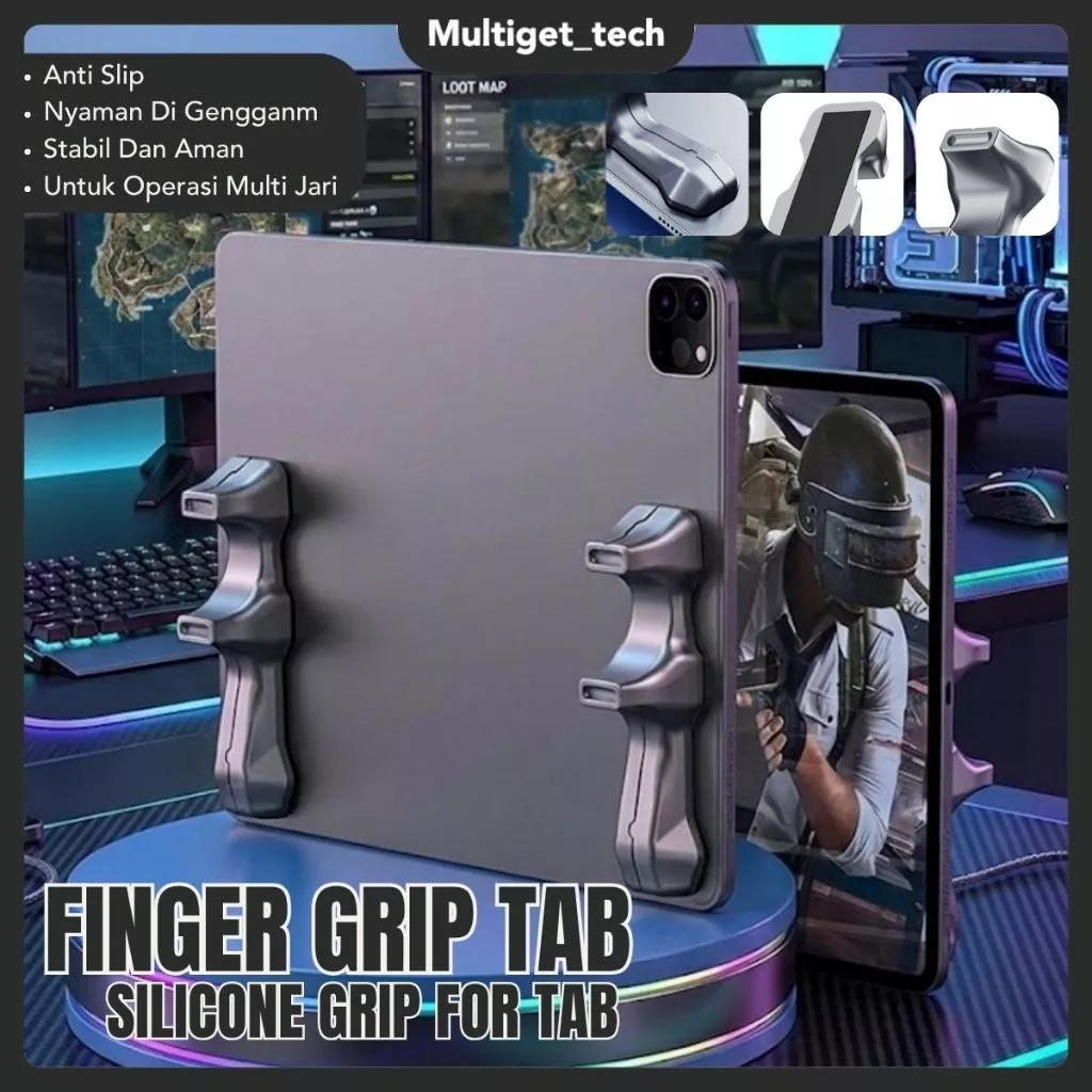 Handle Silicone Tablet For Gaming Hand Grip Multi Finger Fleksibel Nyaman Digenggam