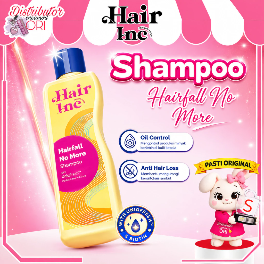 Hair Inc Haircare Expert Hair Fall No More Shampoo 130ml Untuk Rambut / Distributor Cream Ori