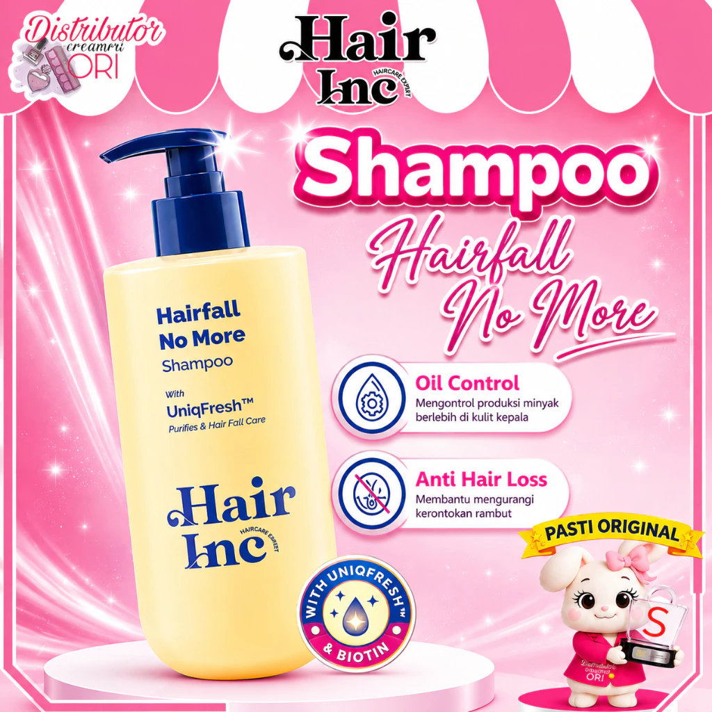Hair Inc Haircare Expert Hair Fall No More Shampo 320mL / Distributor Cream Ori