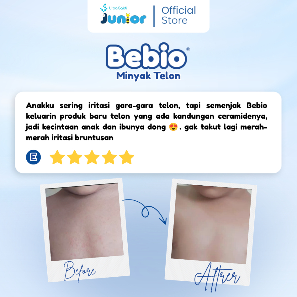 BEBIO Paket 2 Minyak Telon Ceramide Mix 1 Bebio Telon Ceramide Original 60ml + 1 BebioTelon Ceramide Plus 60ml - Gambar 4