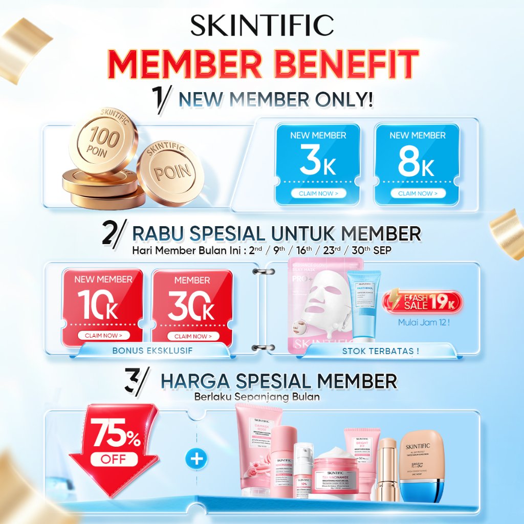 Skintific 4Pcs Set Brightening Moisturizer Glow - Gambar 2