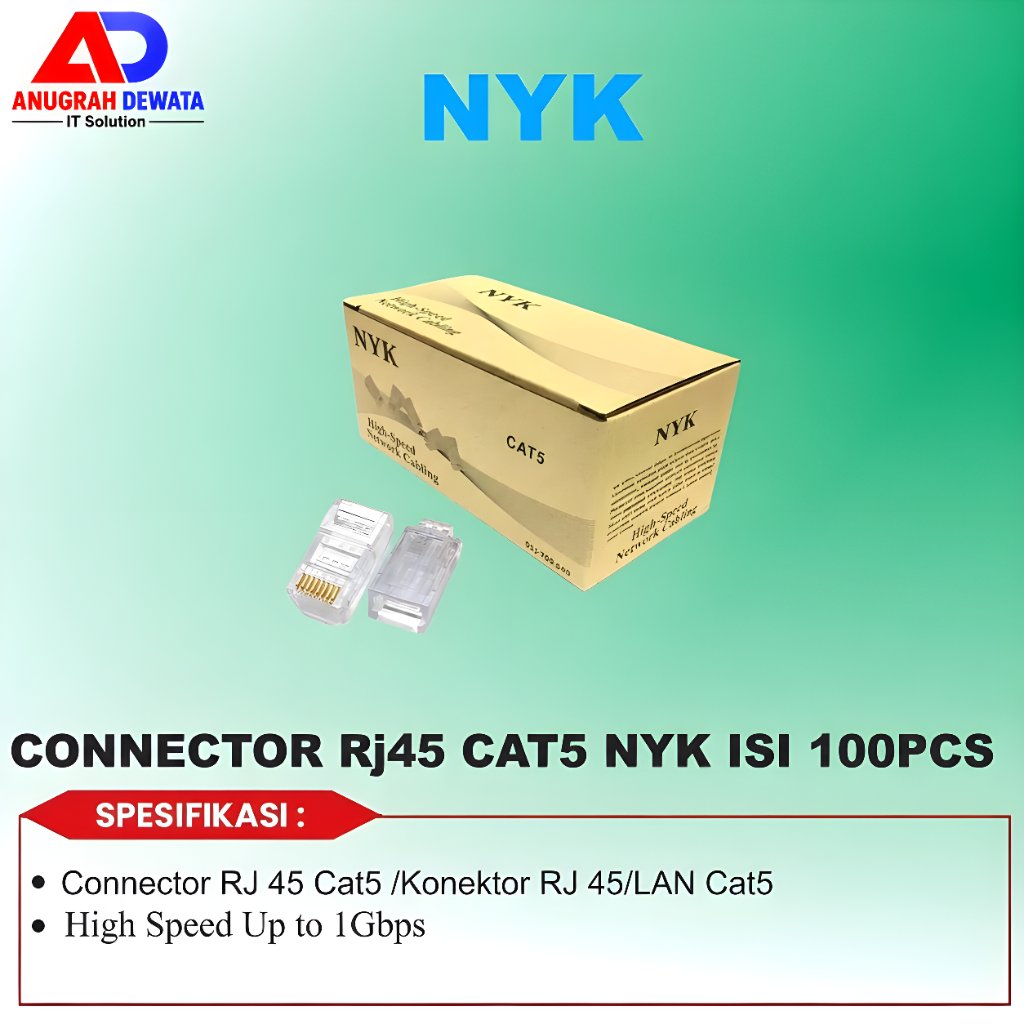 NYK RJ45 CAT 5E CONNECTOR 100PCSOriginal | Shopee Singapore