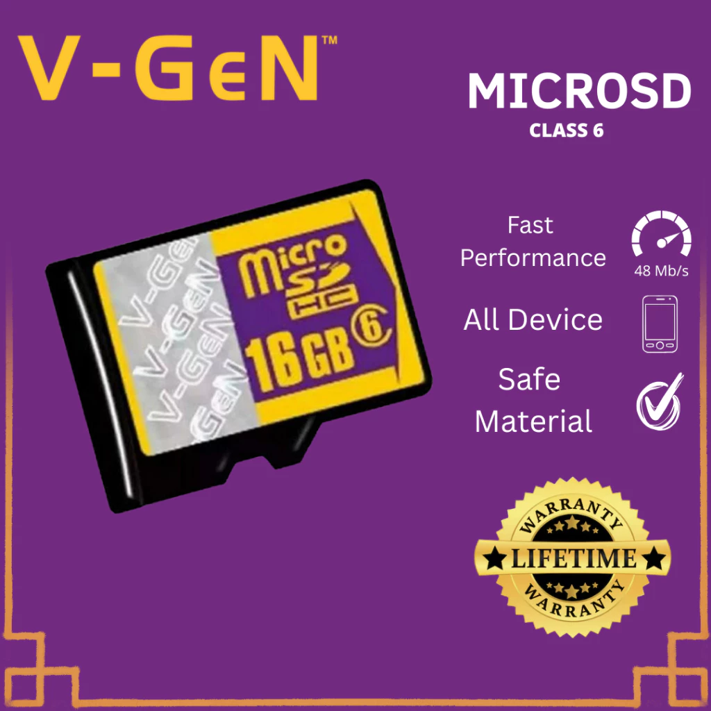 V-GEN Microsd Class 6 4Gb / 8gb / 16Gb / 32Gb