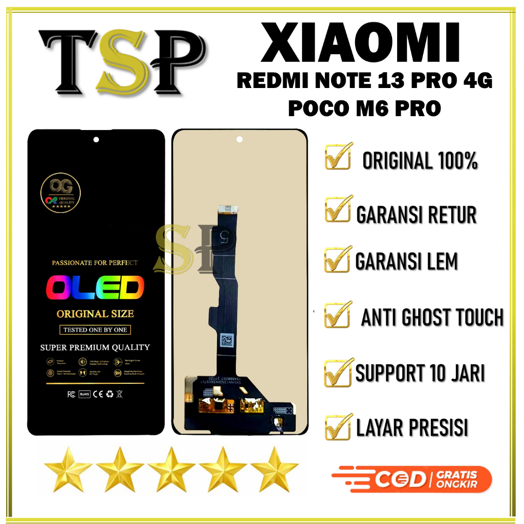 ORIGINAL 100%  LCD TOUCHSCREEN XIAOMI REDMI NOTE 13 PRO 4G / POCO M6 PRO ORIGINAL 100% FULLSET