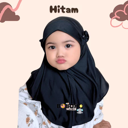 (DISA Kidz) Jilbab Pita Anak Instan Jersey 1-10 Tahun Hijab Daily Perempuan Muslim Terbaru - Gambar 2
