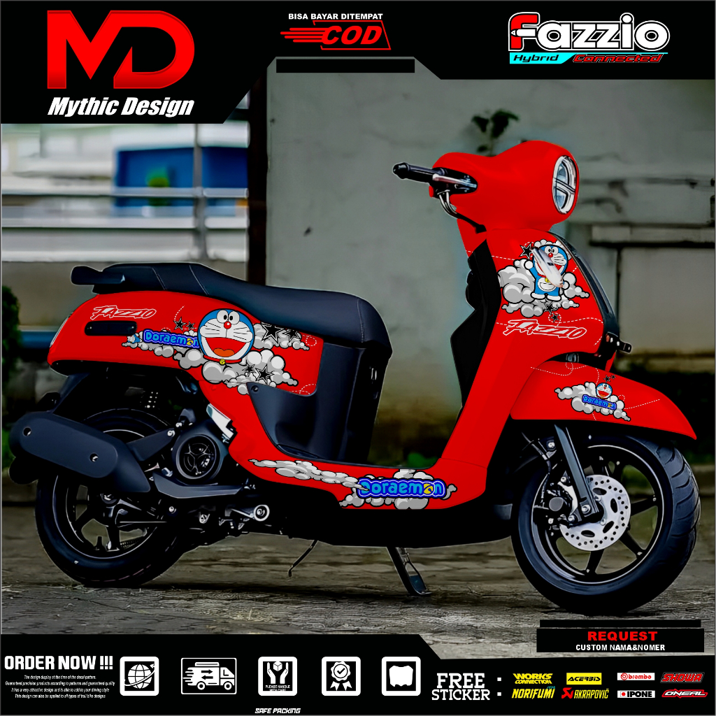 Decal Sticker Fazzio Decal Sticker Motor Yamaha Fazzio Full Body COD ...