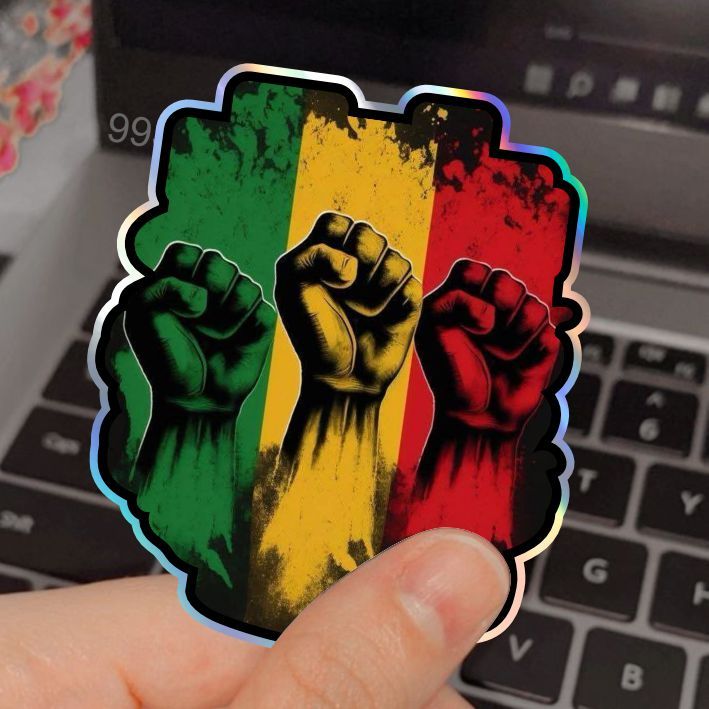 Z5, Rasta, liberation Rasta stickers, embossed stickers, and hologram ...