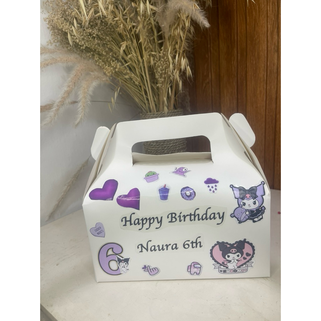 Gable Box Hampers Souvenir includes custom stickers gift box | Shopee ...