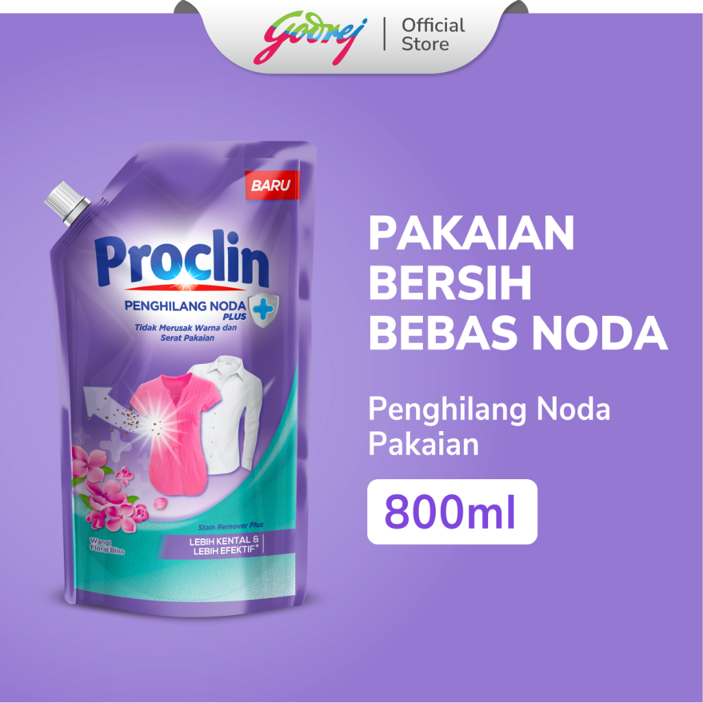 Proclin Penghilang Noda Pouch 800 ml - Penghilang Noda Pakaian