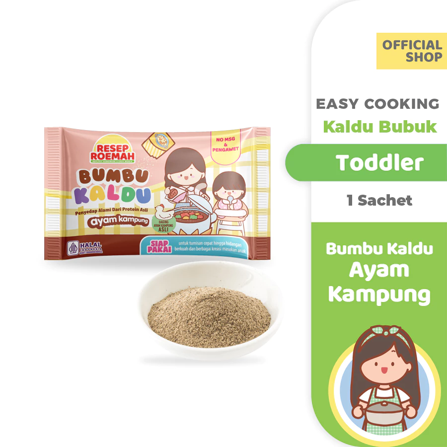 Resep Roemah Kaldu MPASI No MSG (Sachet) / Bumbu MPASI & Masakan Anak / Kaldu Daging Asli Dihaluskan / Varian Ayam, Wagyu, Salmon, Hati Ayam, Udang, Teri, Jamur / Tanpa MSG & Pengawet / Rasa Gurih Alami dari Daging Asli, Praktis untuk MPASI & Masakan Anak - Gambar 2