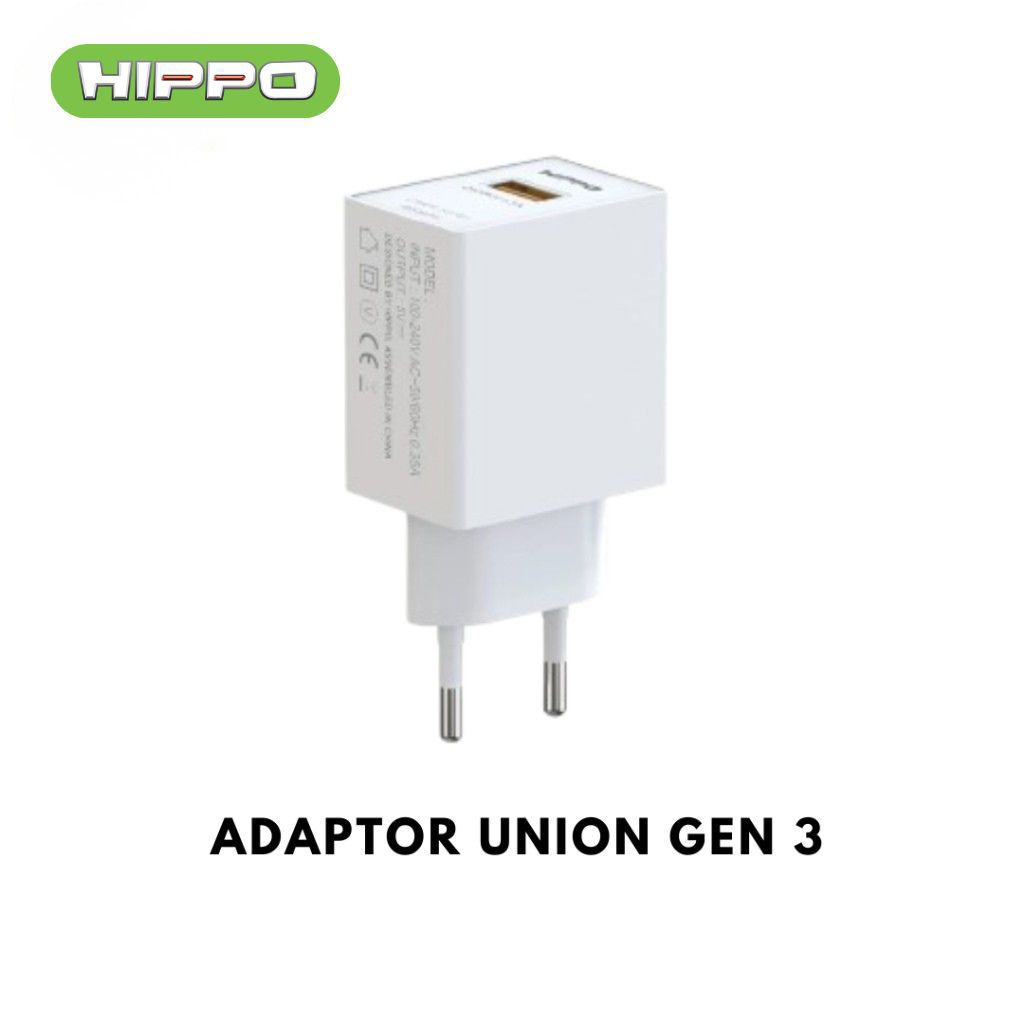 Hippo Adaptor Union Gen 3 1.5A SDC USB Adapter Kepala Casan TWS / CCTV