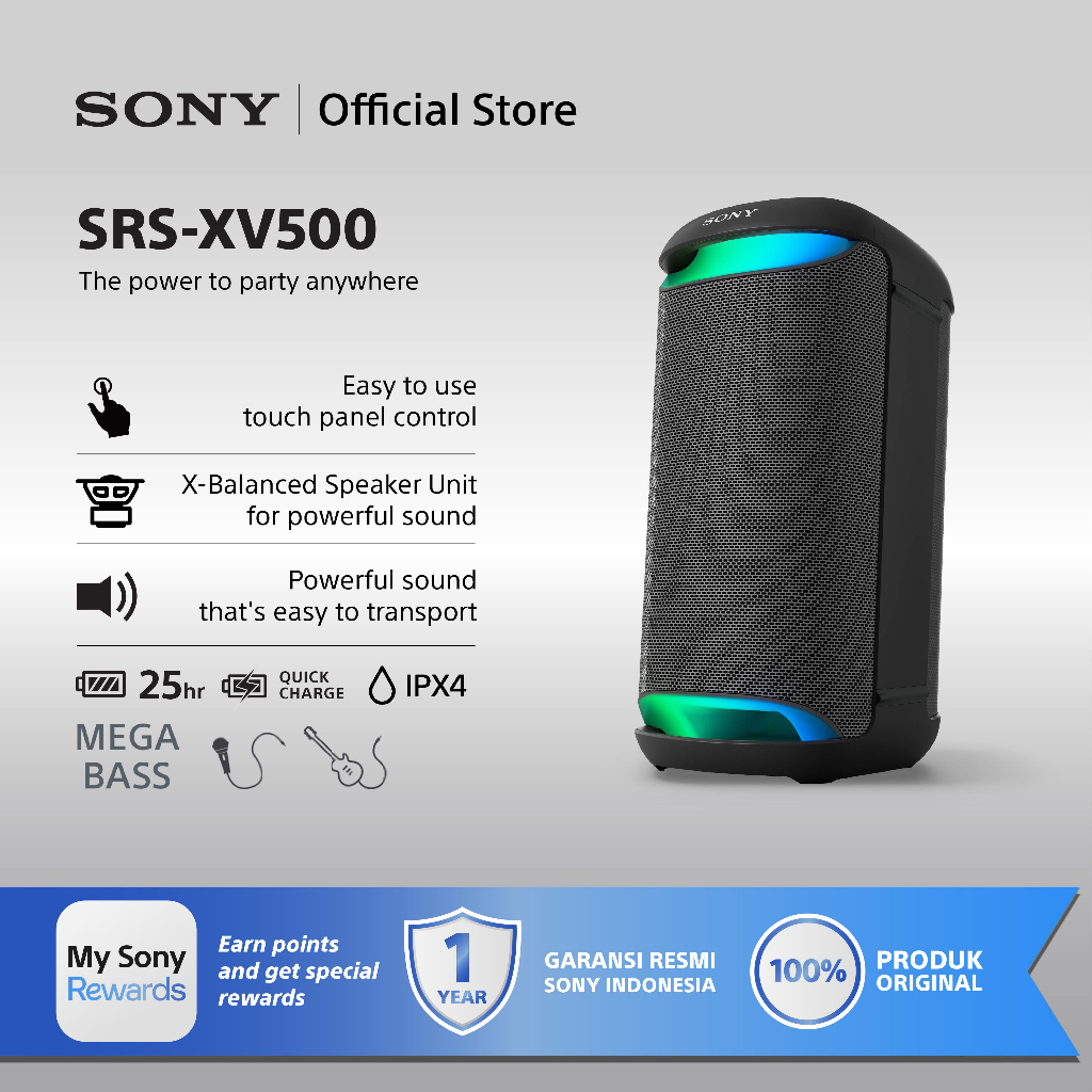 Sony SRS-XV500 X-Series Wireless Party Speaker