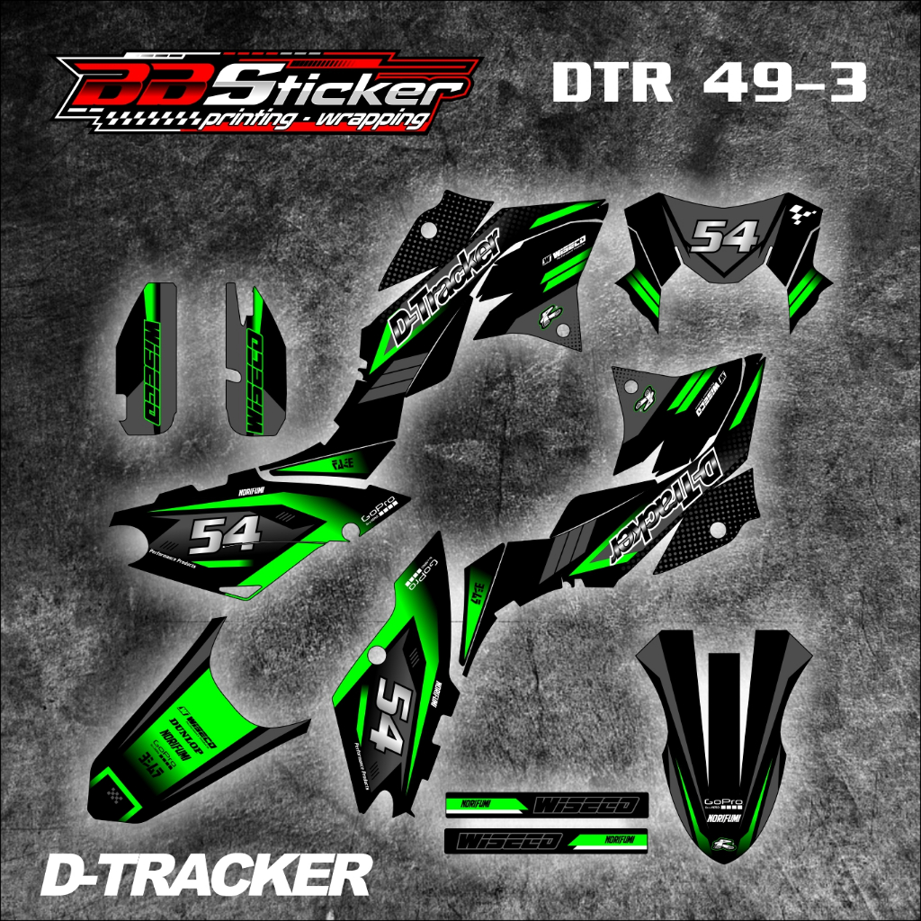 KAWASAKI STICKER STRIPING PREMIUM DTRACKERkawasaki STICKER CAN BE ...