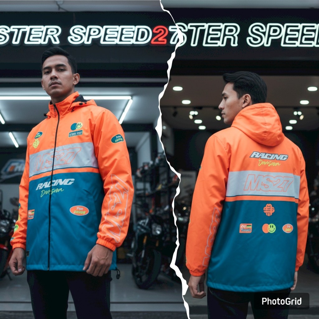 Mspeed27 Monster Speed27 Men's and Women's Racing Jacket, Waterproof ...