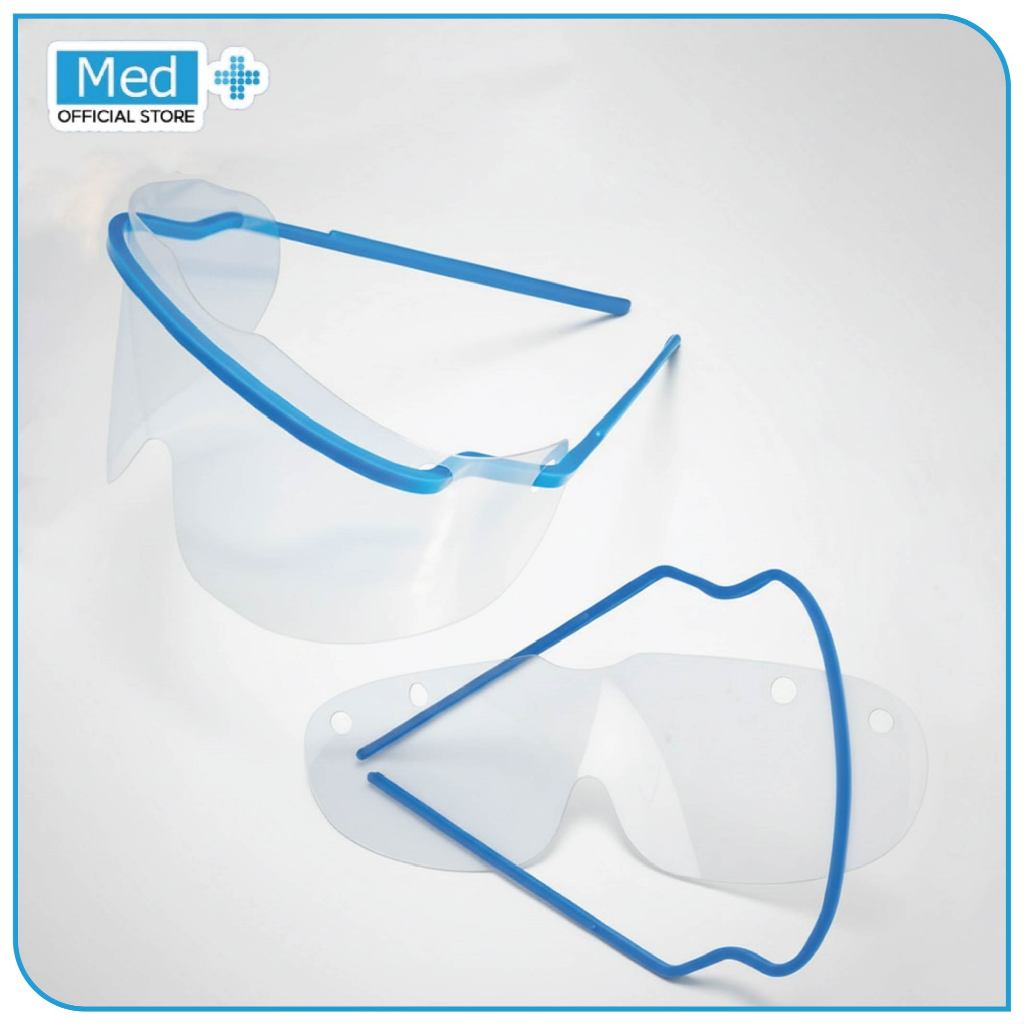 Med+ Disposable Eye Shield Safety Clear Disposable Medical Protection Pelindung Mata Sekali Pakai - Gambar 4