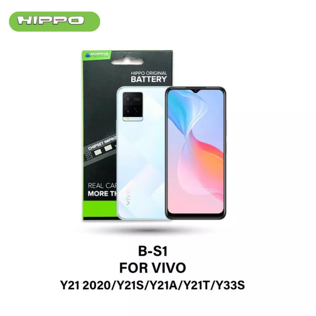 Hippo Baterai VIVO B-S1 Y21 2020 / Y21S / Y21A / Y21T / Y33S 5000mAh Battery Batere Batrai Batre Original Cell Garansi resmi