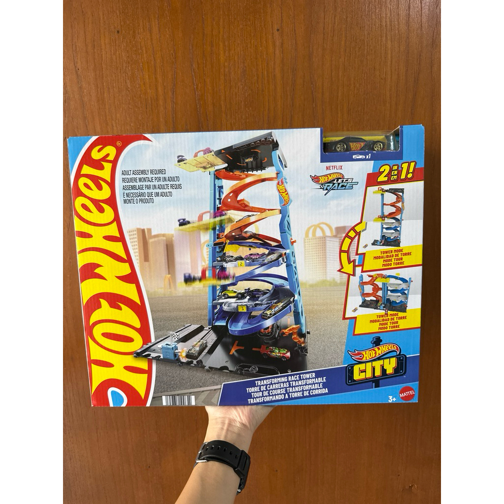 Hot Wheels City Transforming Race Tower Playset - Racing Car Track Toy ...