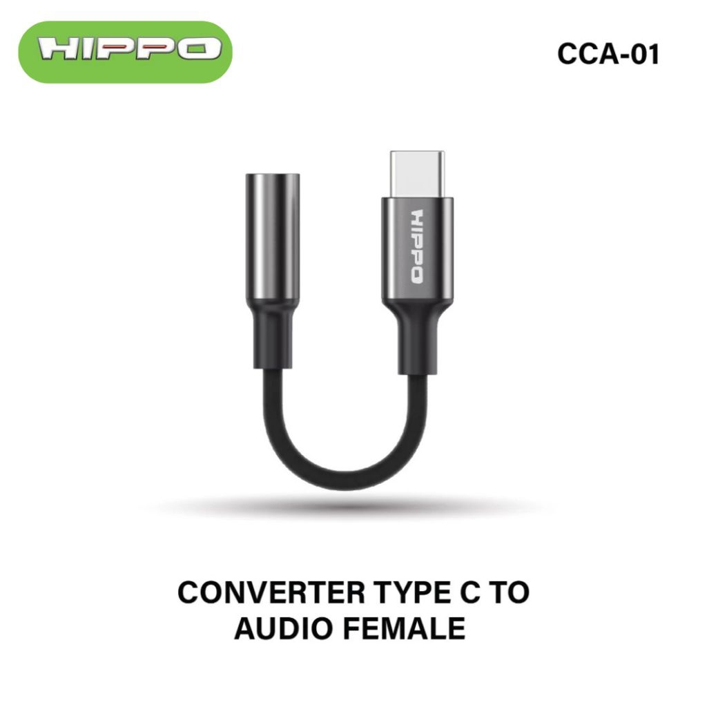 HIPPO Kabel CONVERTER CCA-01 Type C to DC Aux 3.5mm Audio Open Original Adapter