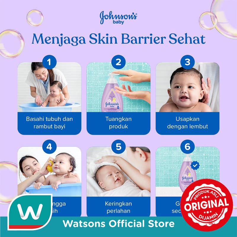 Johnson's Baby Bedtime Hair & Body Bath Refill 375ml - Sabun Bayi 2in1, lembut, jaga skin barrier kulit, dengan aroma Lily & Jasmine, membantu bayi lebih rileks & nyaman - Gambar 4