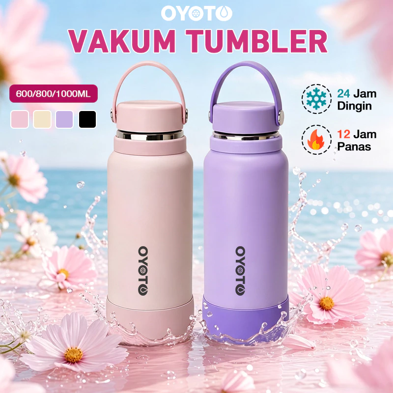 OYOTO Tumbler Stainless Steel Bottle Termos Tahan Dingin 800ML/600ML/1000ML Tahan Es Batu Olahraga Sport