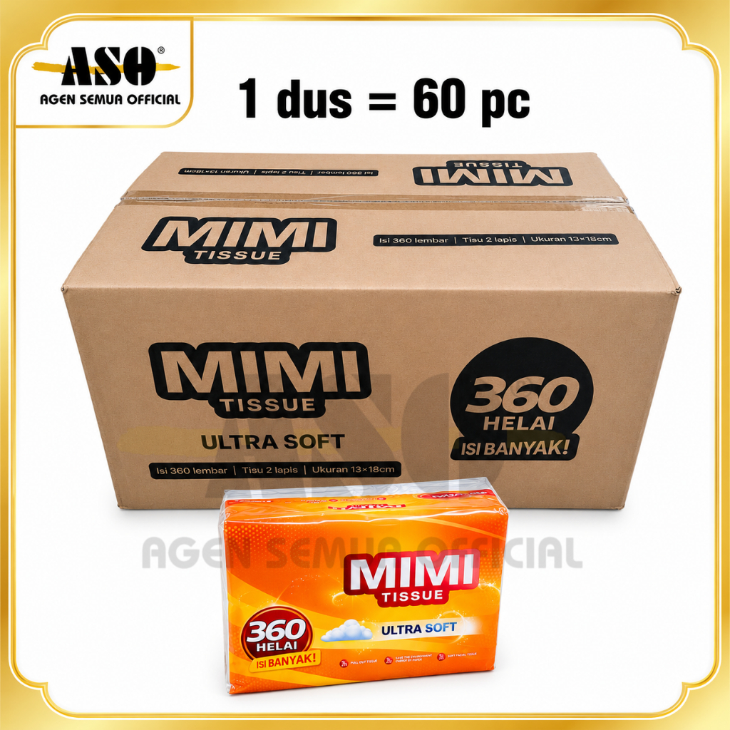 [ DUS ] Tisu Tissue MIMI 360 helai Facial tissue 2ply tisu wajah ( ISI 60 ) PROMO !!!