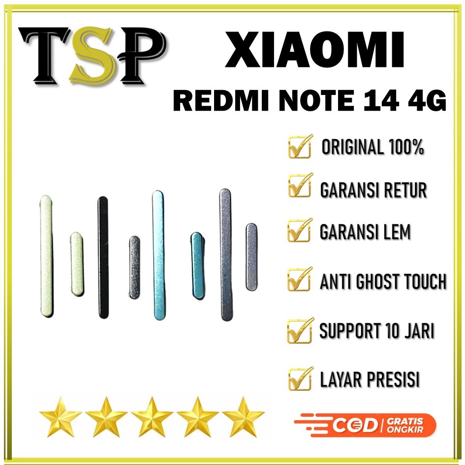TOMBOL LUAR ON / OFF + VOLUME XIAOMI REDMI NOTE 14 4G ORIGINAL 100% COMPLETE