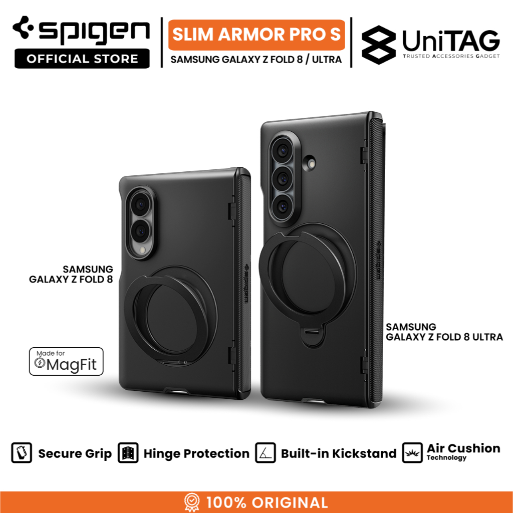 SPIGEN Case for Samsung Galaxy Z Fold 8 Ultra Slim Armor Pro S Magfit Hinge Protection Anti Shock Stand Casing