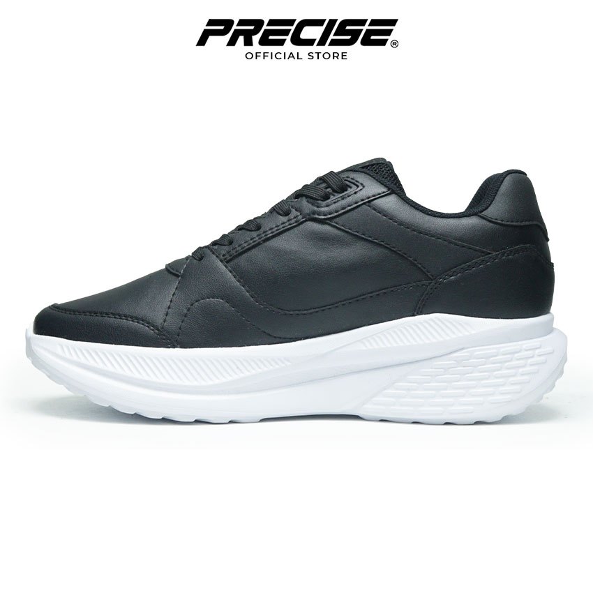 Precise Ivander LC W Sepatu Sneakers Sekolah Kets Hitam - Black/White - Gambar 4