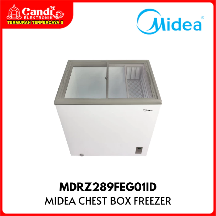 MIDEA Chest Box Freezer 195 Liter Inverter Pintu Kaca Tempered Low-E MDRZ289FEG01ID - Gambar 3