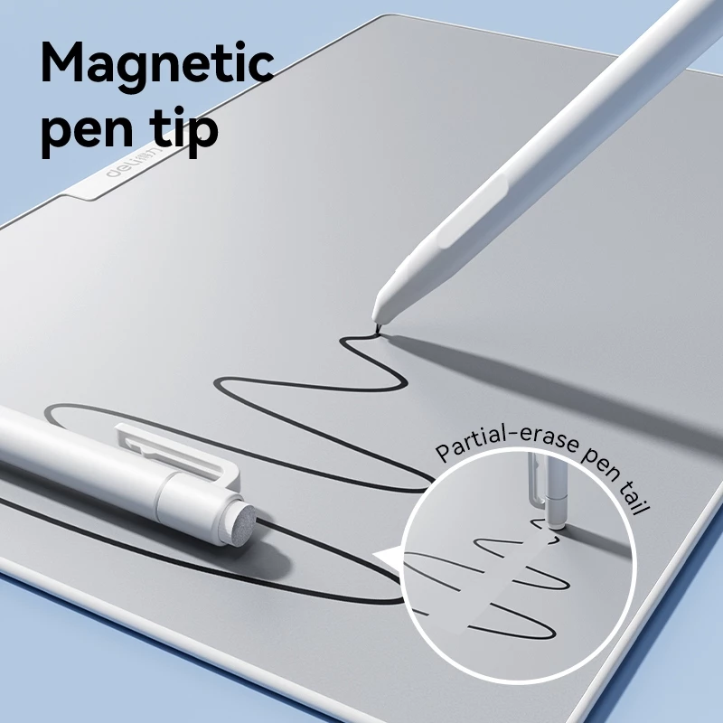 Deli Papan Tablet Tulis / Inkless Writing Whiteboard 16 Inch + Stylus MQ162 - Gambar 3
